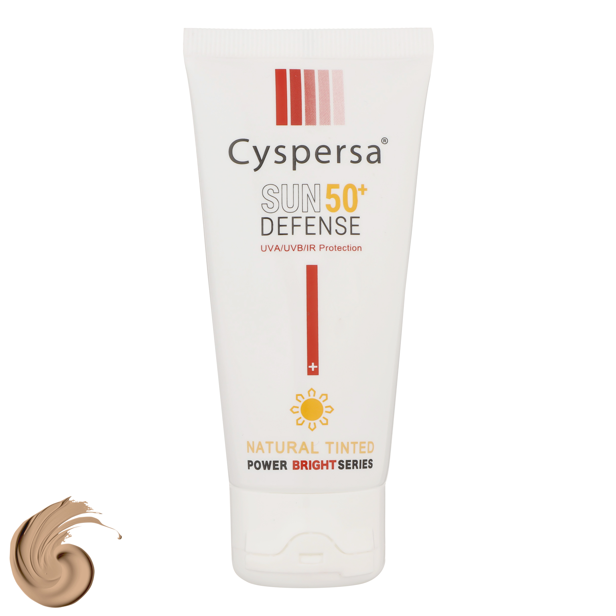 کرم ضدآفتاب رنگی سیسپرسا SPF50 مدل power bright NT ‌مناسب انواع پوست، حجم 50 میلی‌لیتر