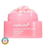 کرم کپسولی کلاژن و PDRN صورتی مدی کیوب اصل 55 گرم